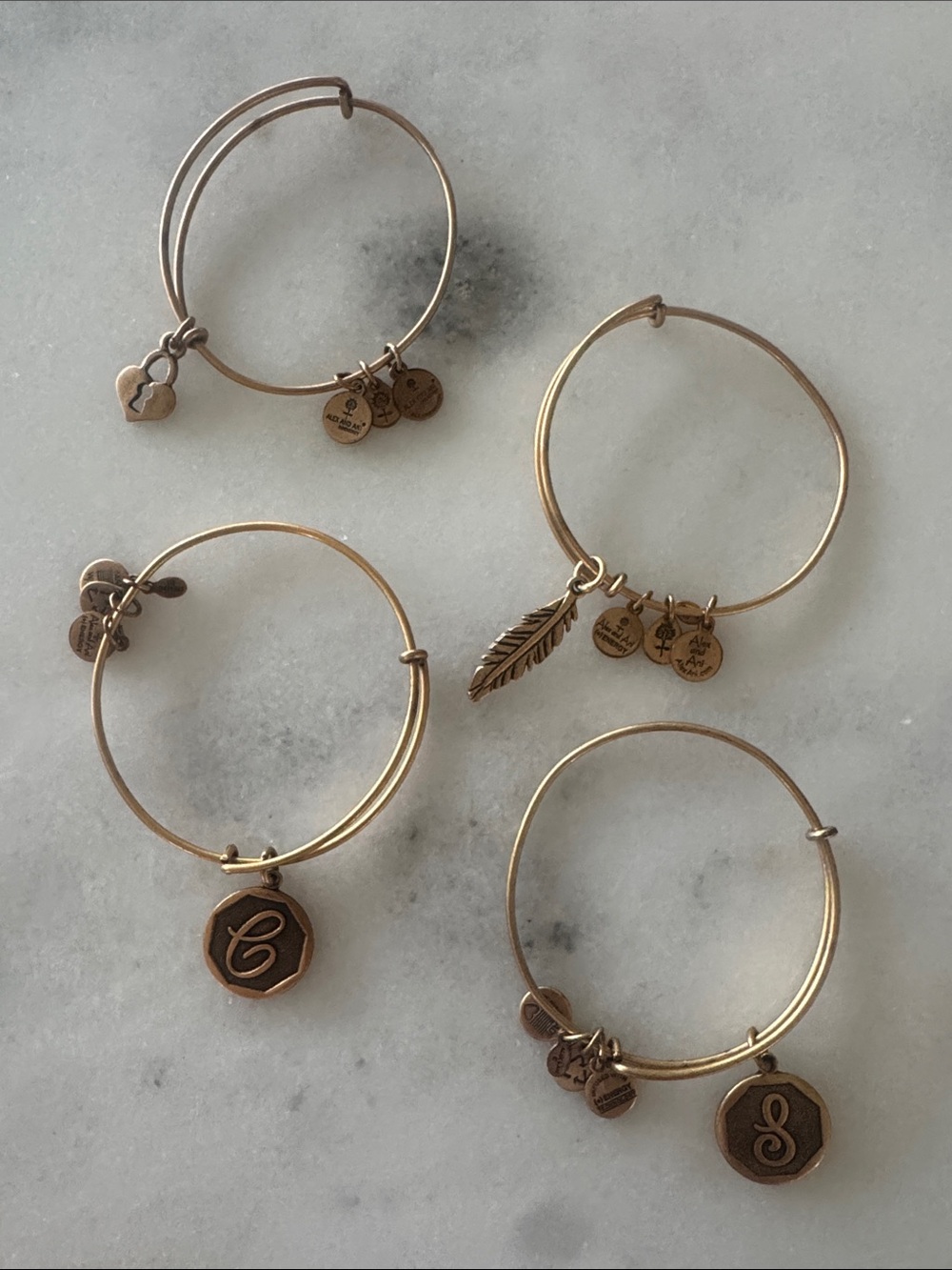 4 Alex and Ani charm bracelets